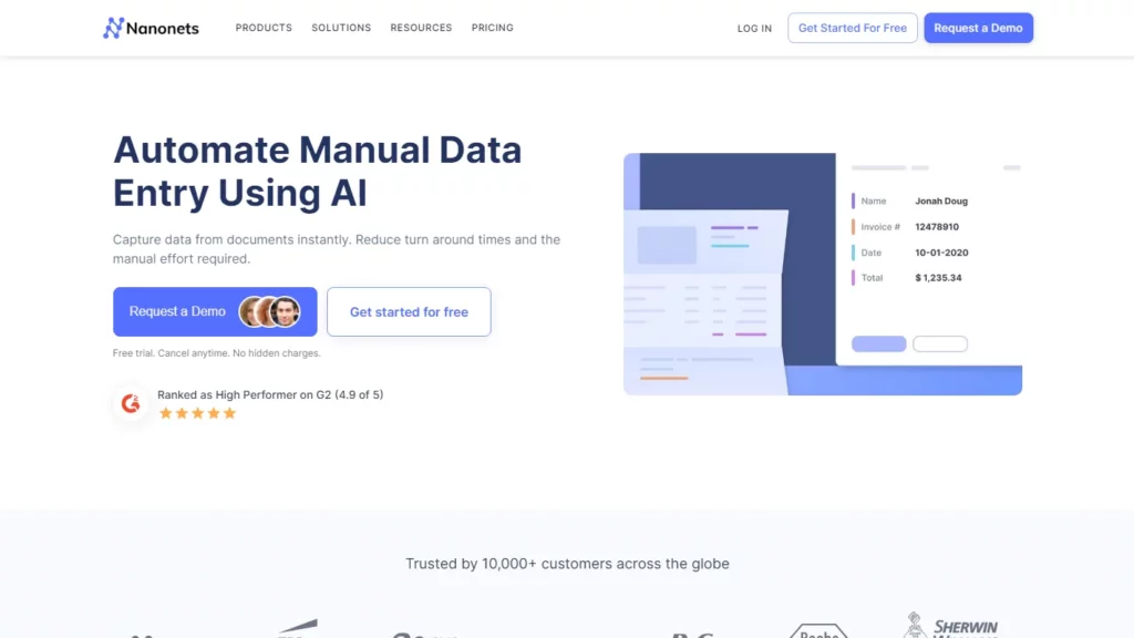 nanonets website